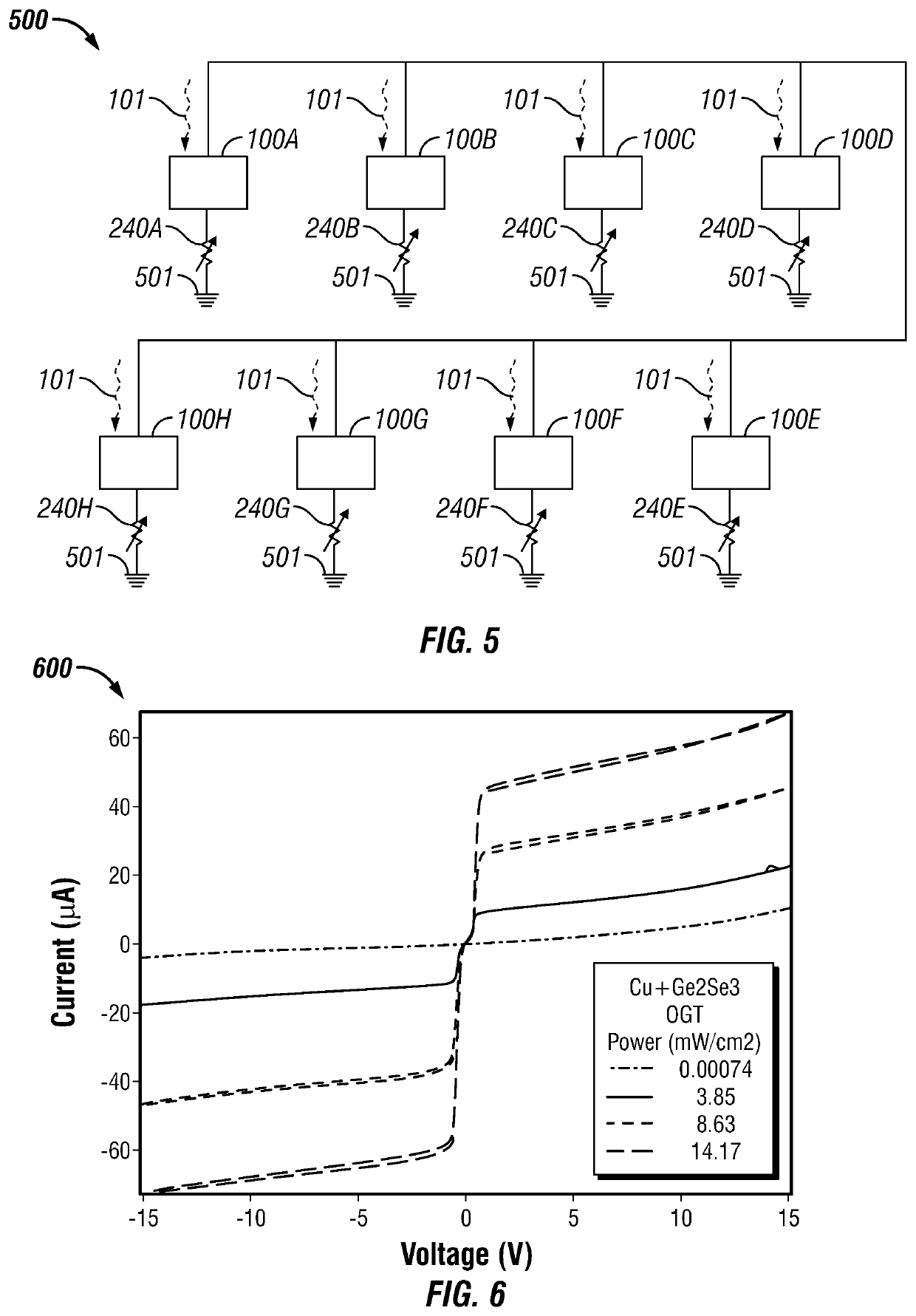 Optically gated transistor selector for variable resistive memory device