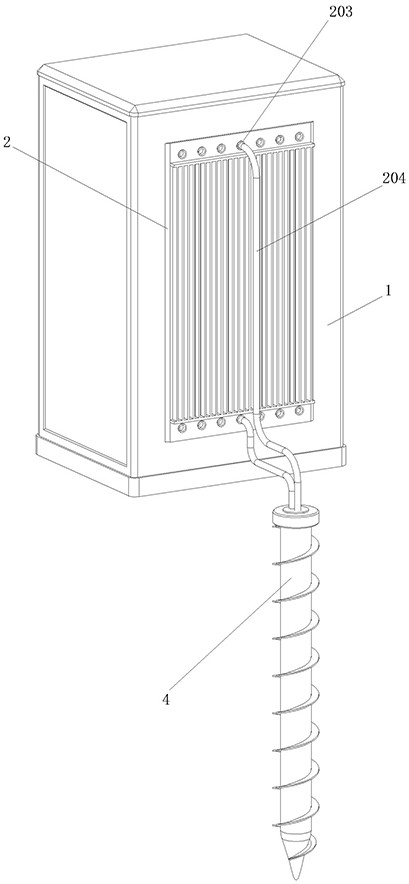 A buried heat removal and planting type low-voltage switchgear
