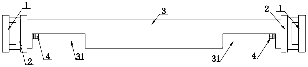 Rear shaft of chip removal machine