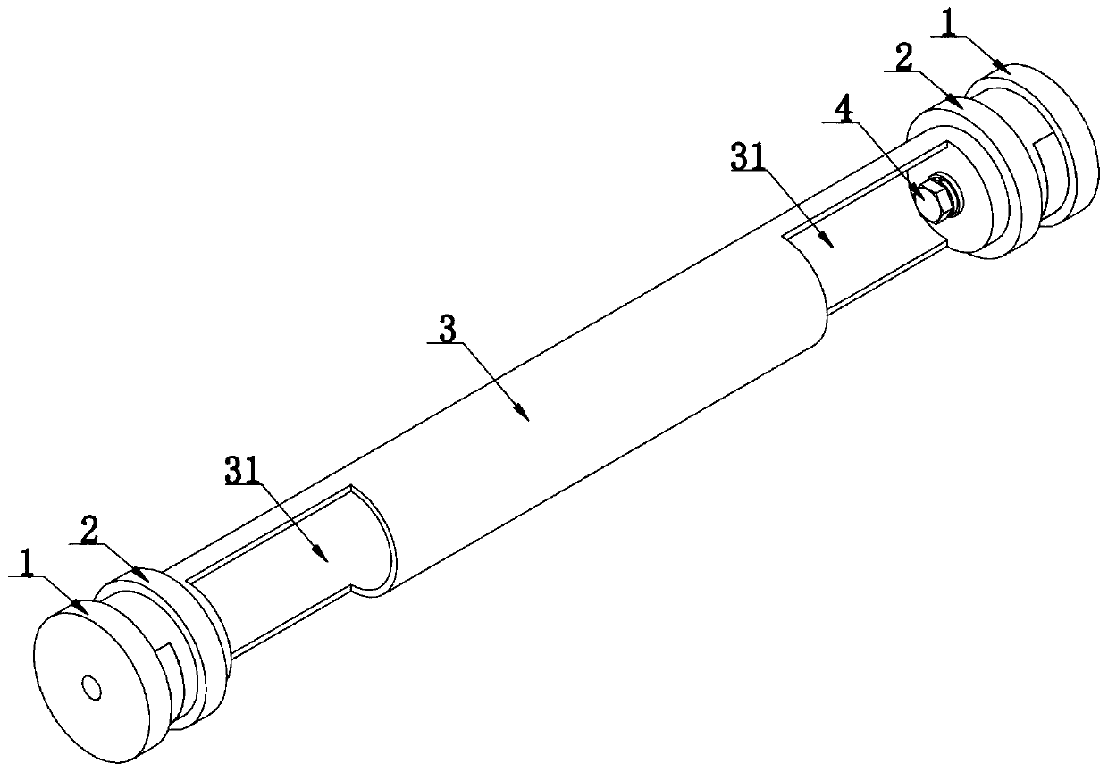 Rear shaft of chip removal machine