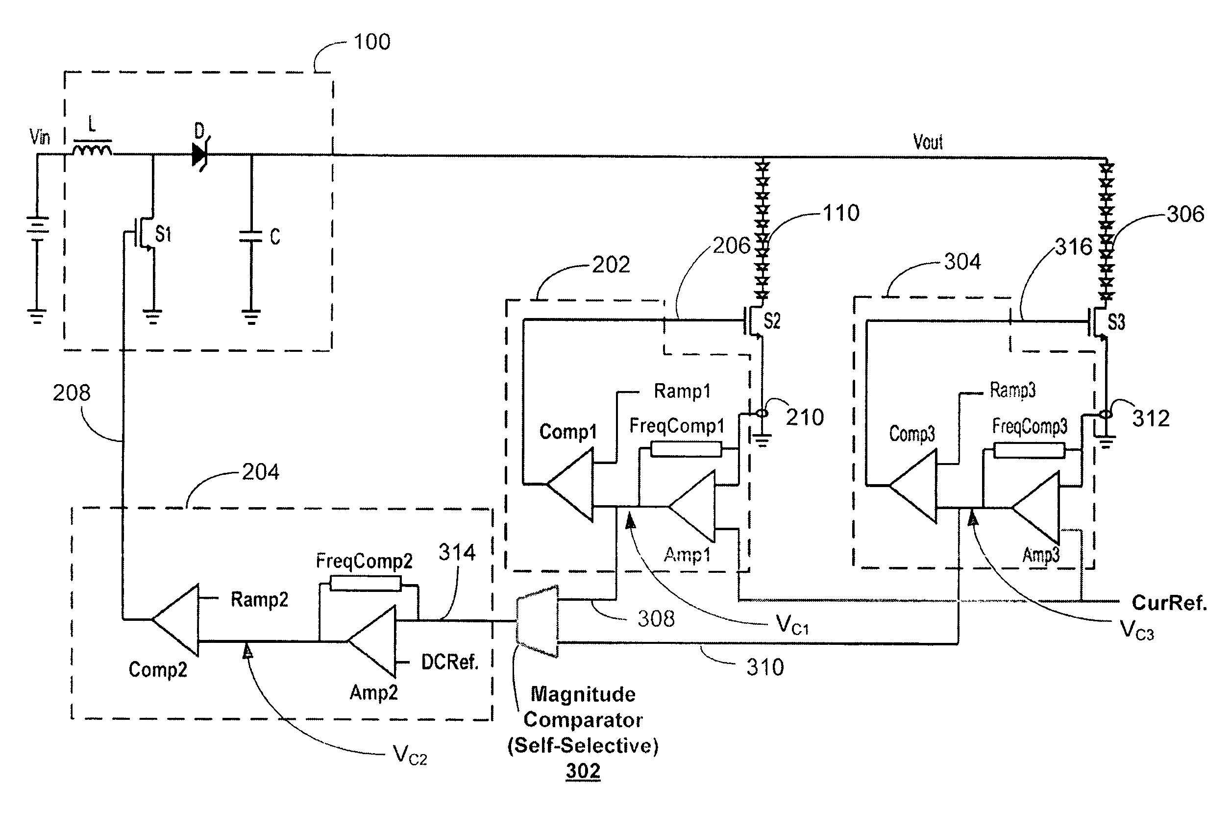 LED driver with multiple feedback loops