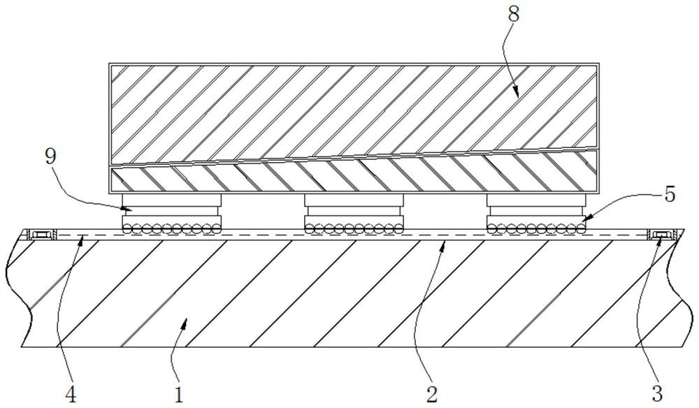 Device for reducing friction coefficient of sliding plate