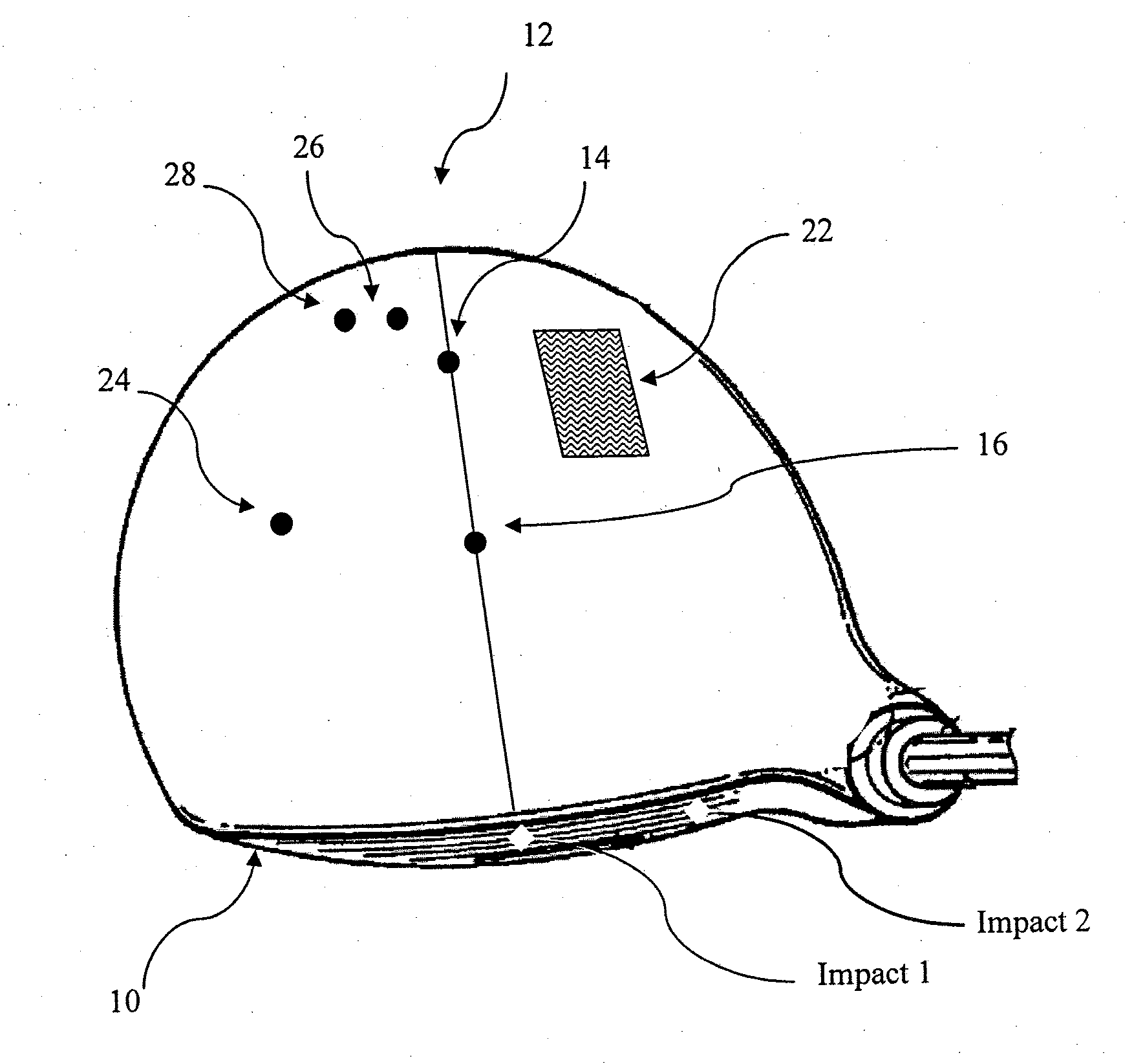 Golf club head comprising a piezoelectric sensor