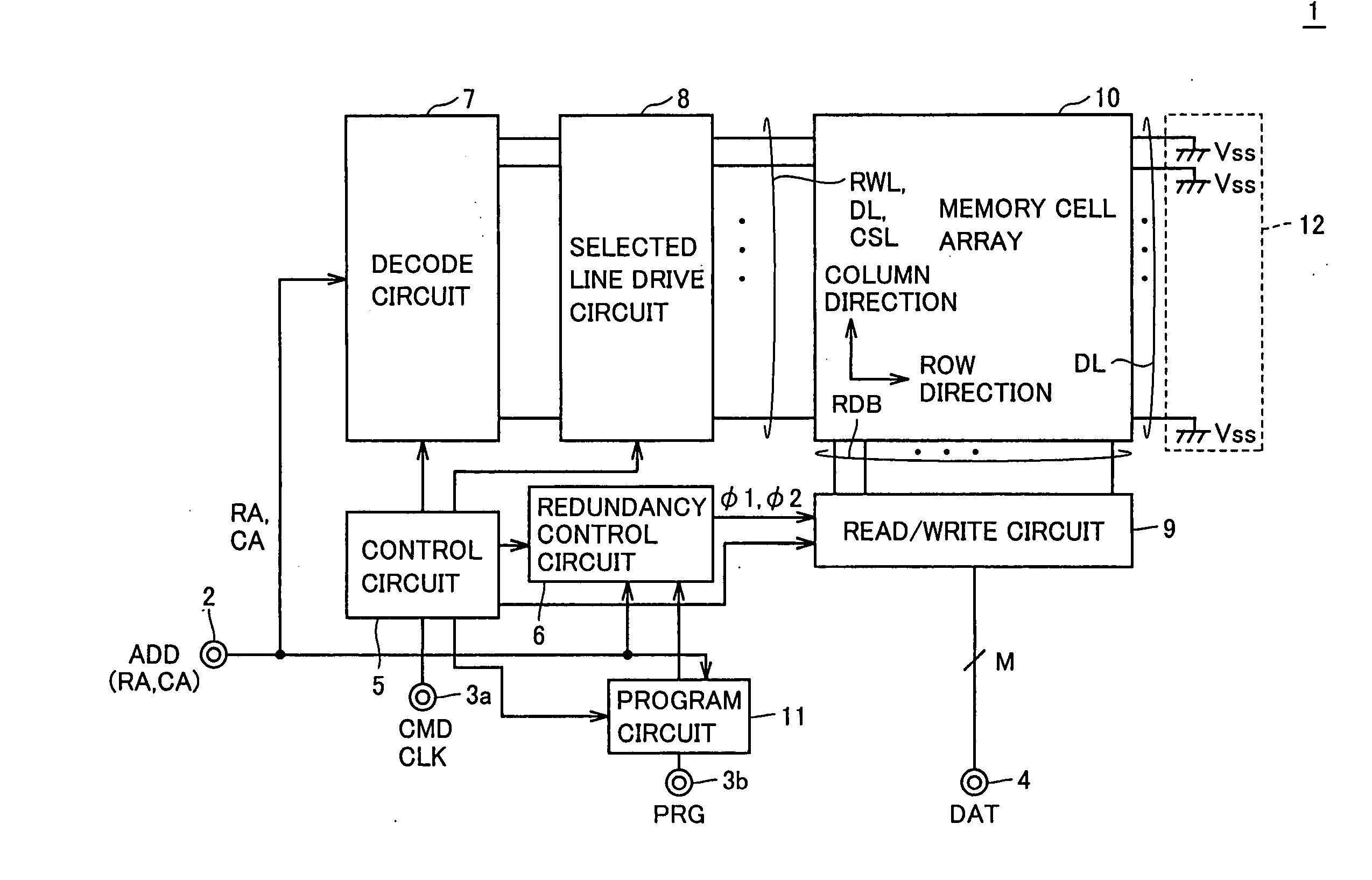 Memory device capable of performing high speed reading while realizing redundancy replacement