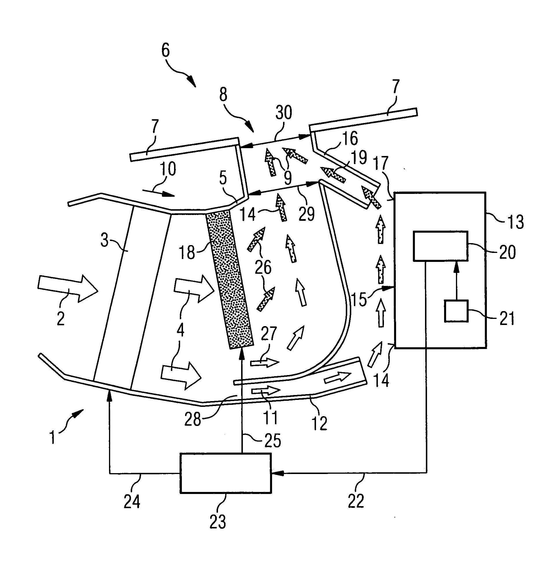 Arrangement for cooling components in a vehicle