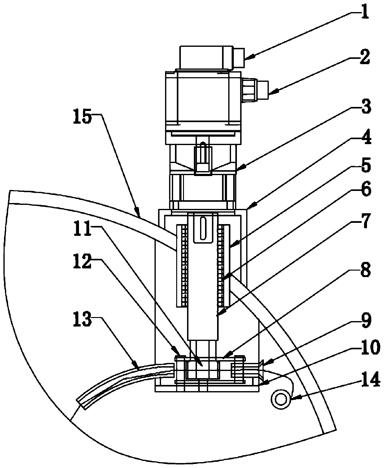 Vacuum furnace wire-feeding device