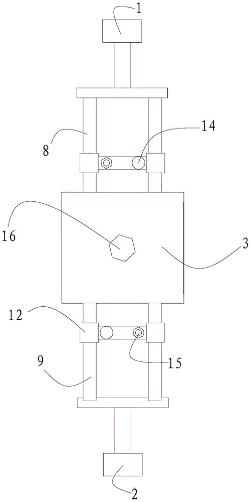 Clamp and method for detecting mechanical property of rolled composite material thermal simulation test sample