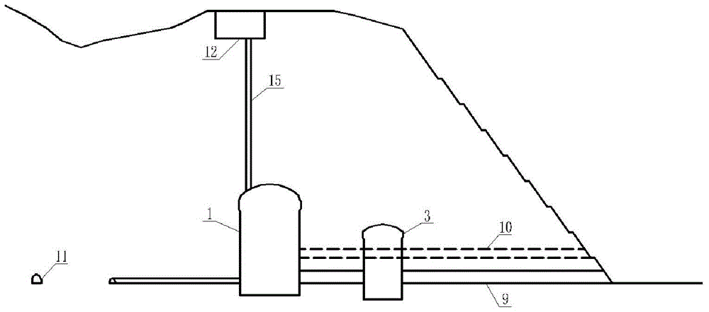 Underground nuclear power plant with L-shaped arrangement of nuclear island caverns