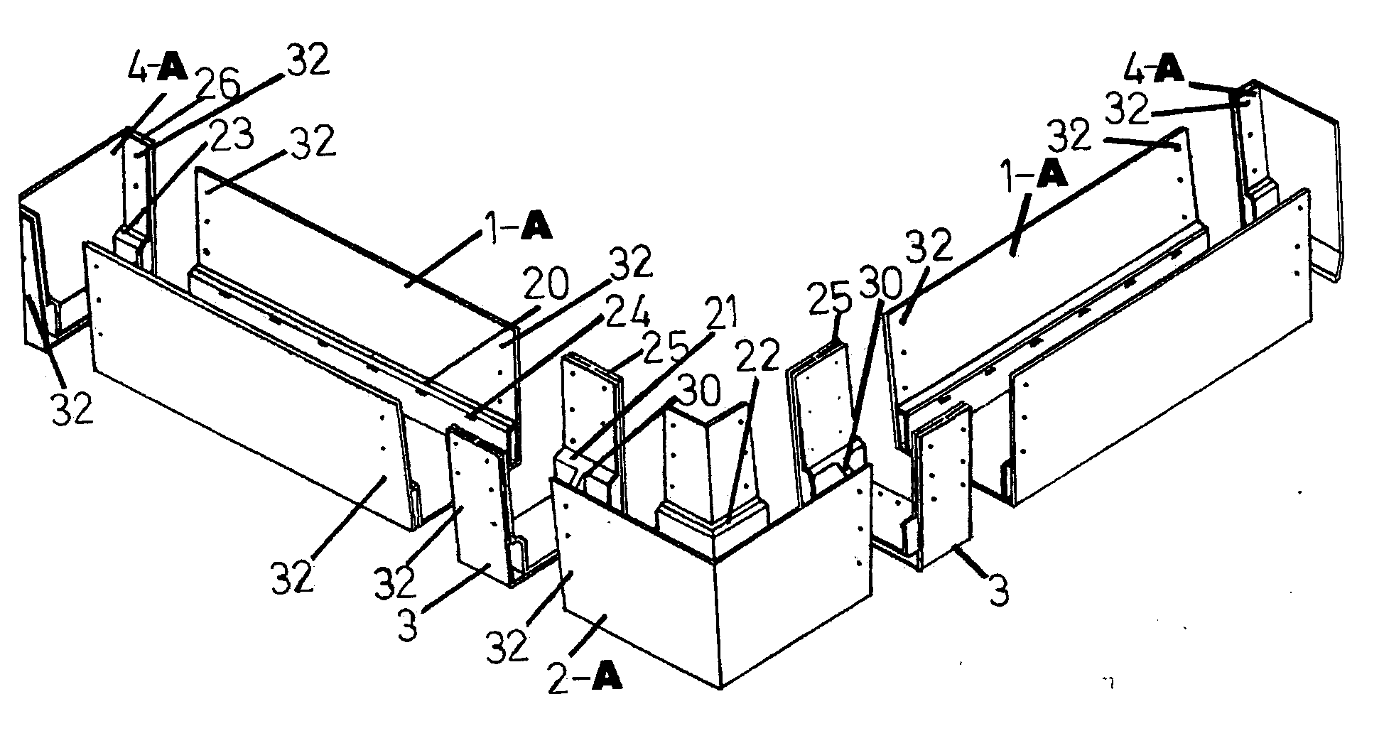 Modular flower box comprising wter drainage systemand clamp/support which is used to connect modules and which can house a lighting element