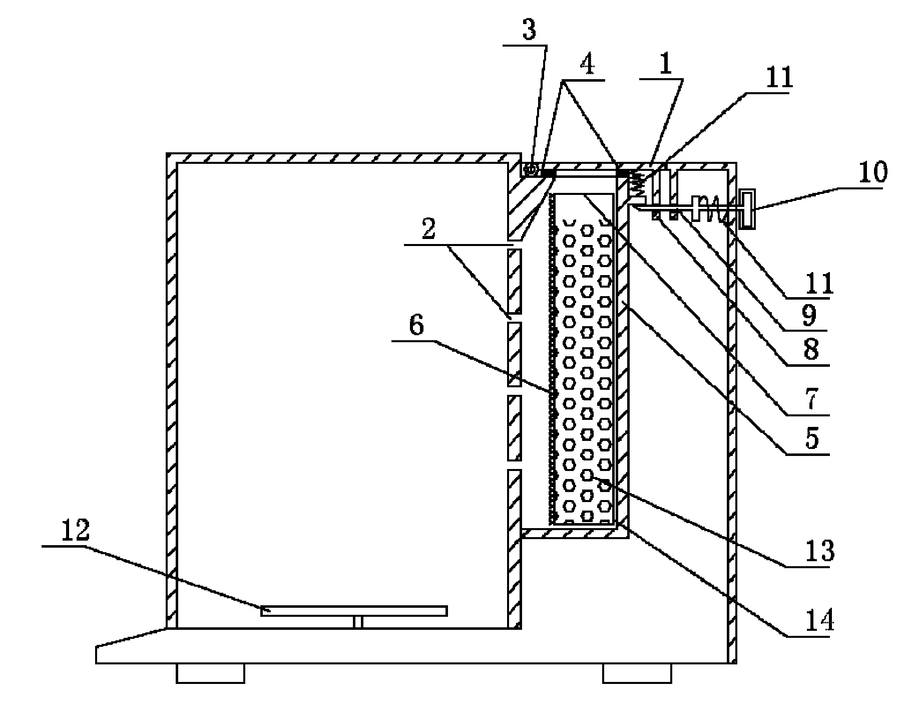 Built-in drying system for electronic analysis balance