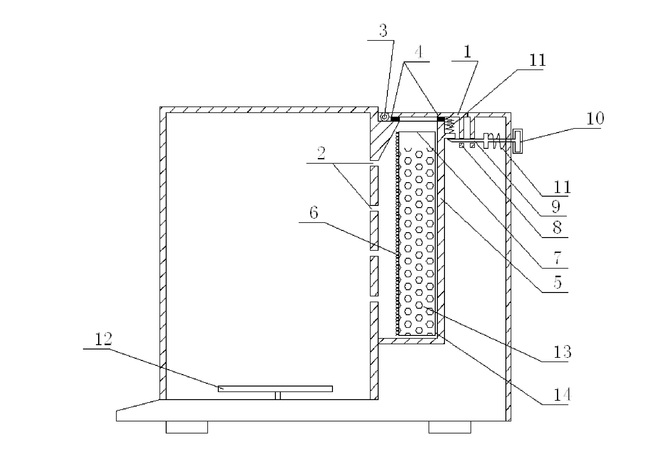 Built-in drying system for electronic analysis balance