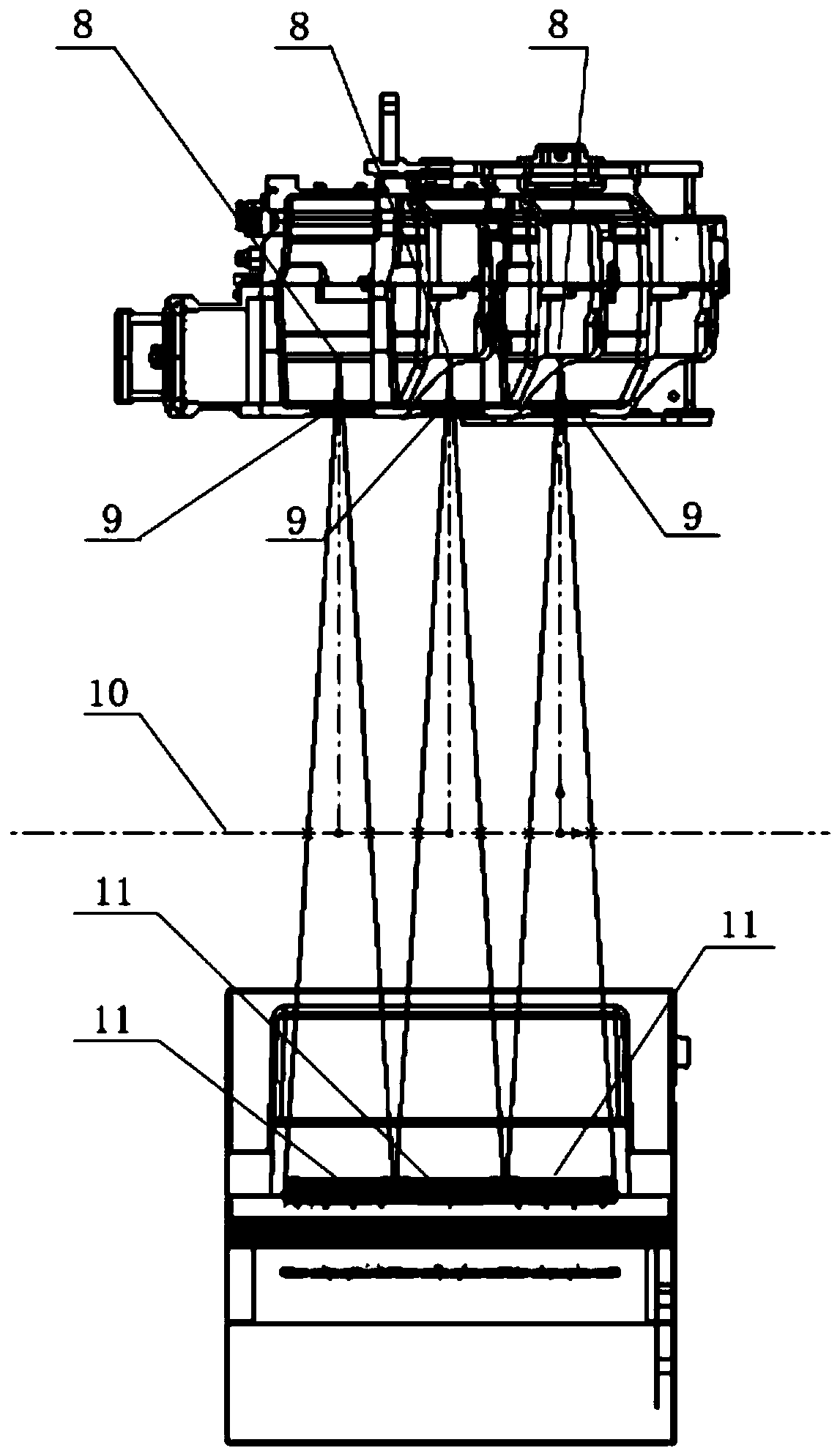 High-speed helical scanning CT machinewith large coverage area