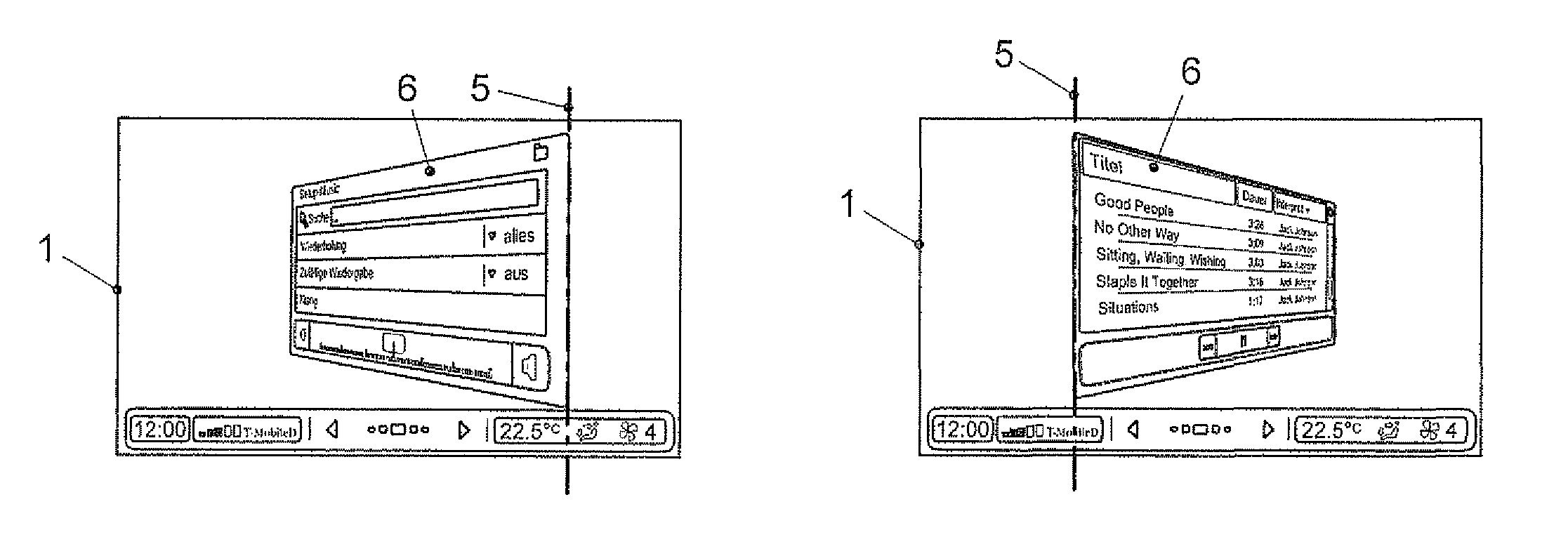 Method for displaying a two-sided two-dimensional object on a display in a motor vehicle and display device for a motor vehicle