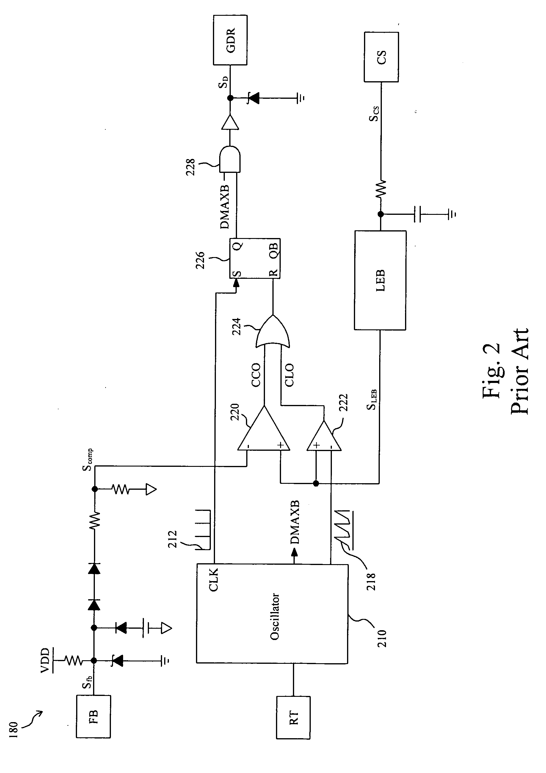 Apparatus and method for reducing the die area of a PWM controller