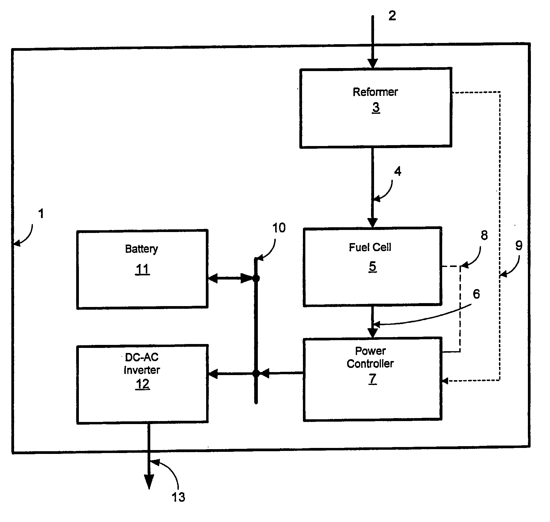 Power controller for fuel cell