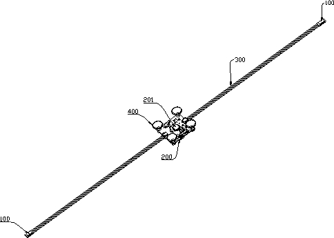 Measuring device for structure transfer characteristics of unmanned aerial vehicle and unmanned aerial vehicle