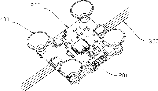 Measuring device for structure transfer characteristics of unmanned aerial vehicle and unmanned aerial vehicle