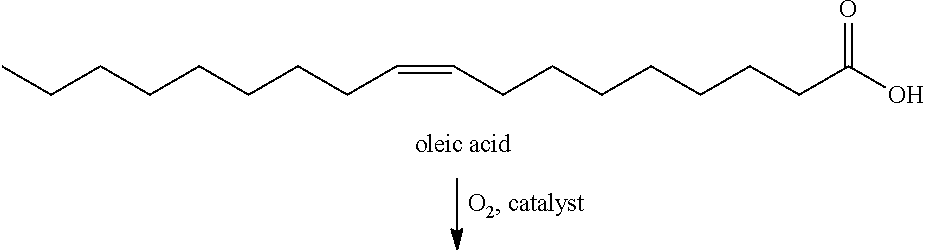 Oxidative cleavage of unsaturated carboxylic acids
