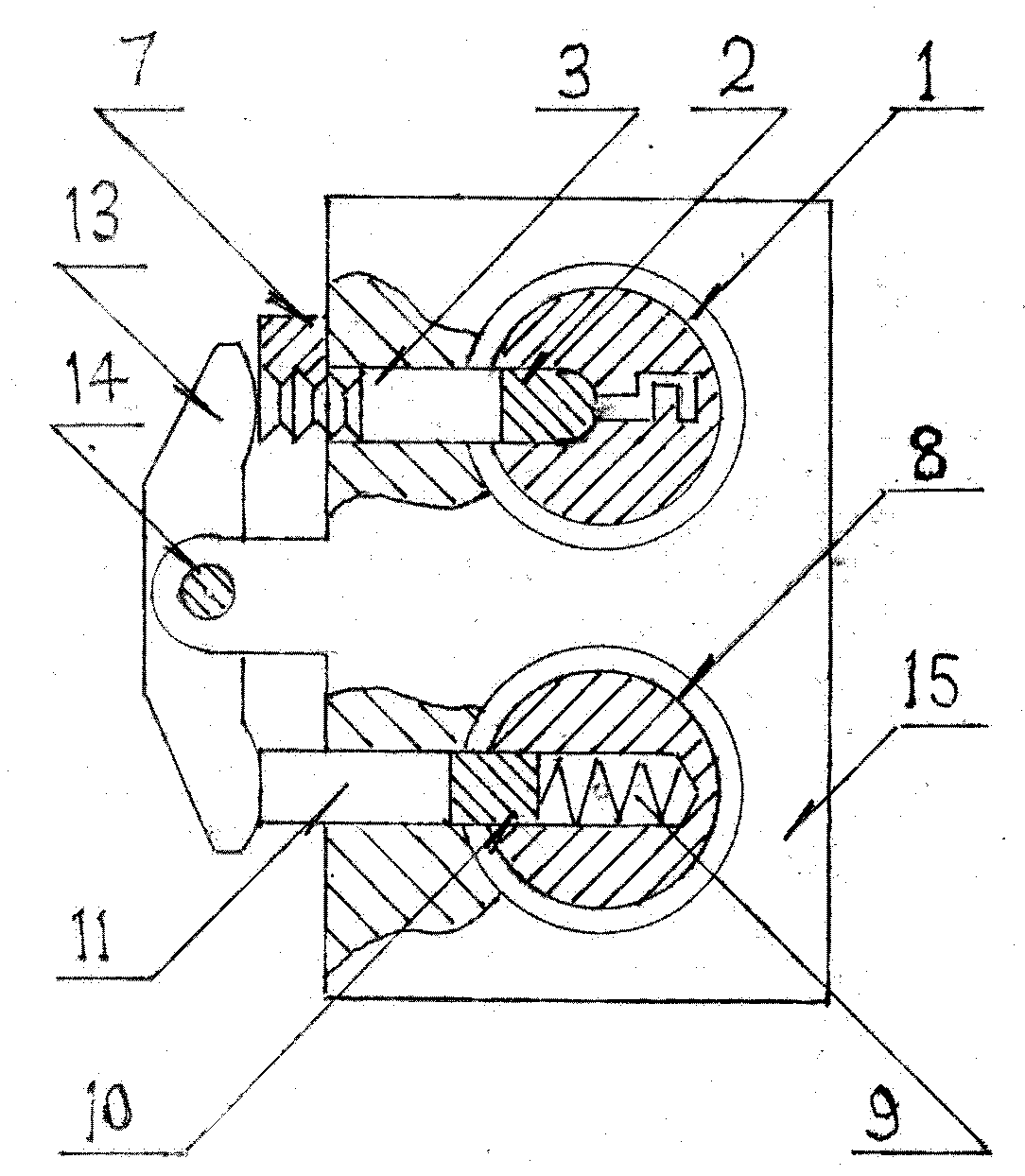 Clamping type safety lock with clamping groove upper pins