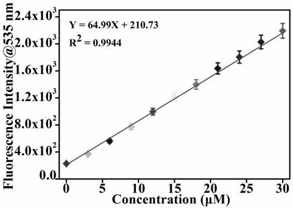 Two-photon probe based on fluorescence energy resonance transfer mechanism and application