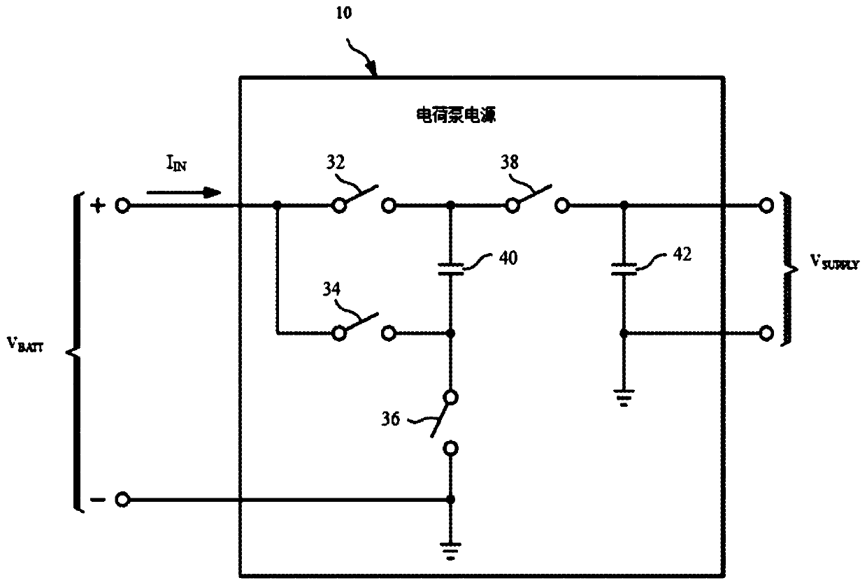 Variable ratio charge pump with peak current and average current limiting circuitry