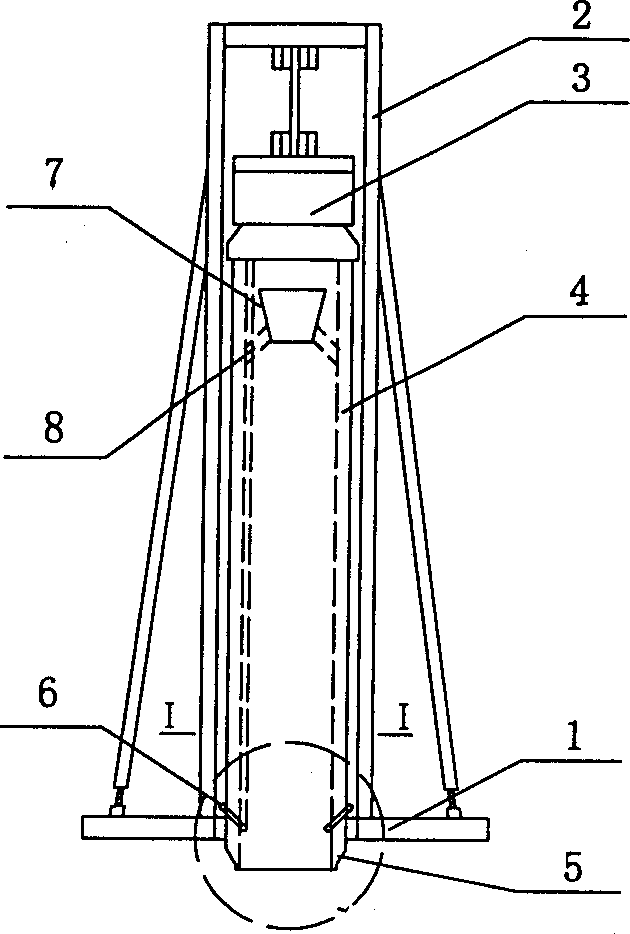 Soft foundation composite ground base construction method for field pouring pipe pile with large diameter