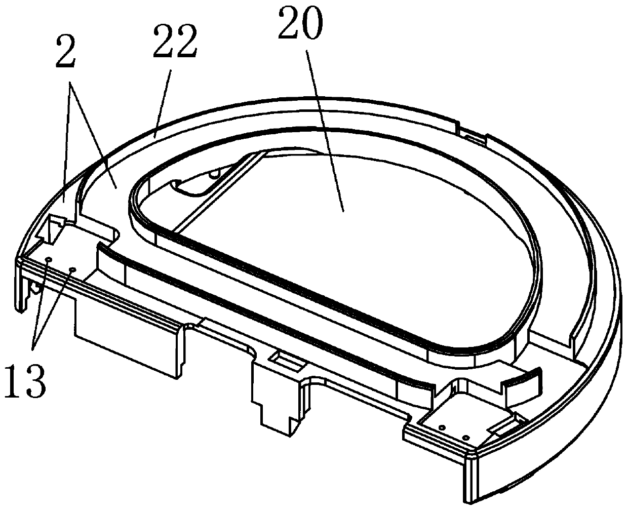 Rigid connection piece for active implantable medical device and connection structure thereof