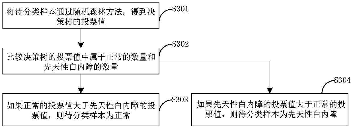 Screening method for congenital cataract risk degree and device thereof