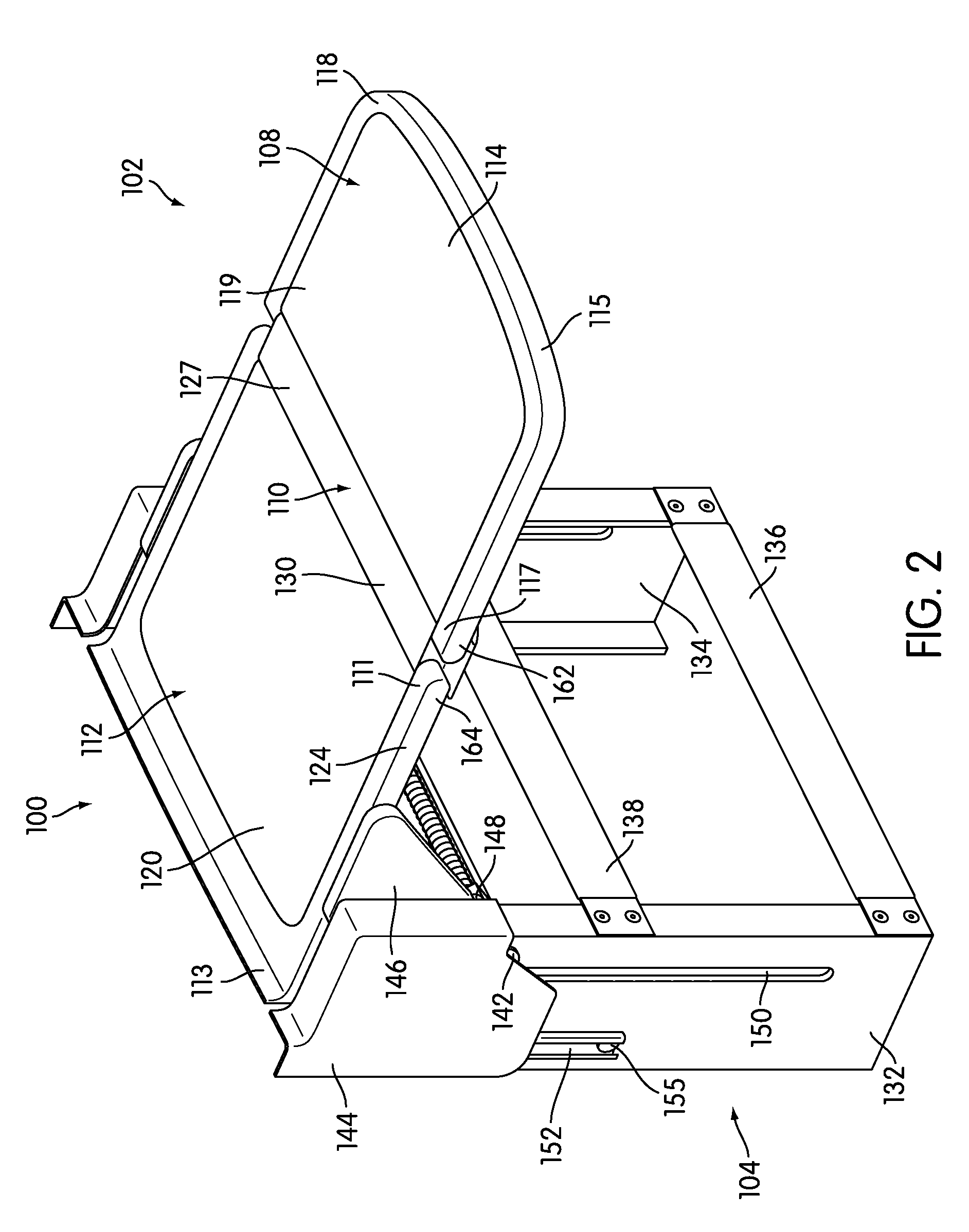 Folding Table and Support Frame Assembly