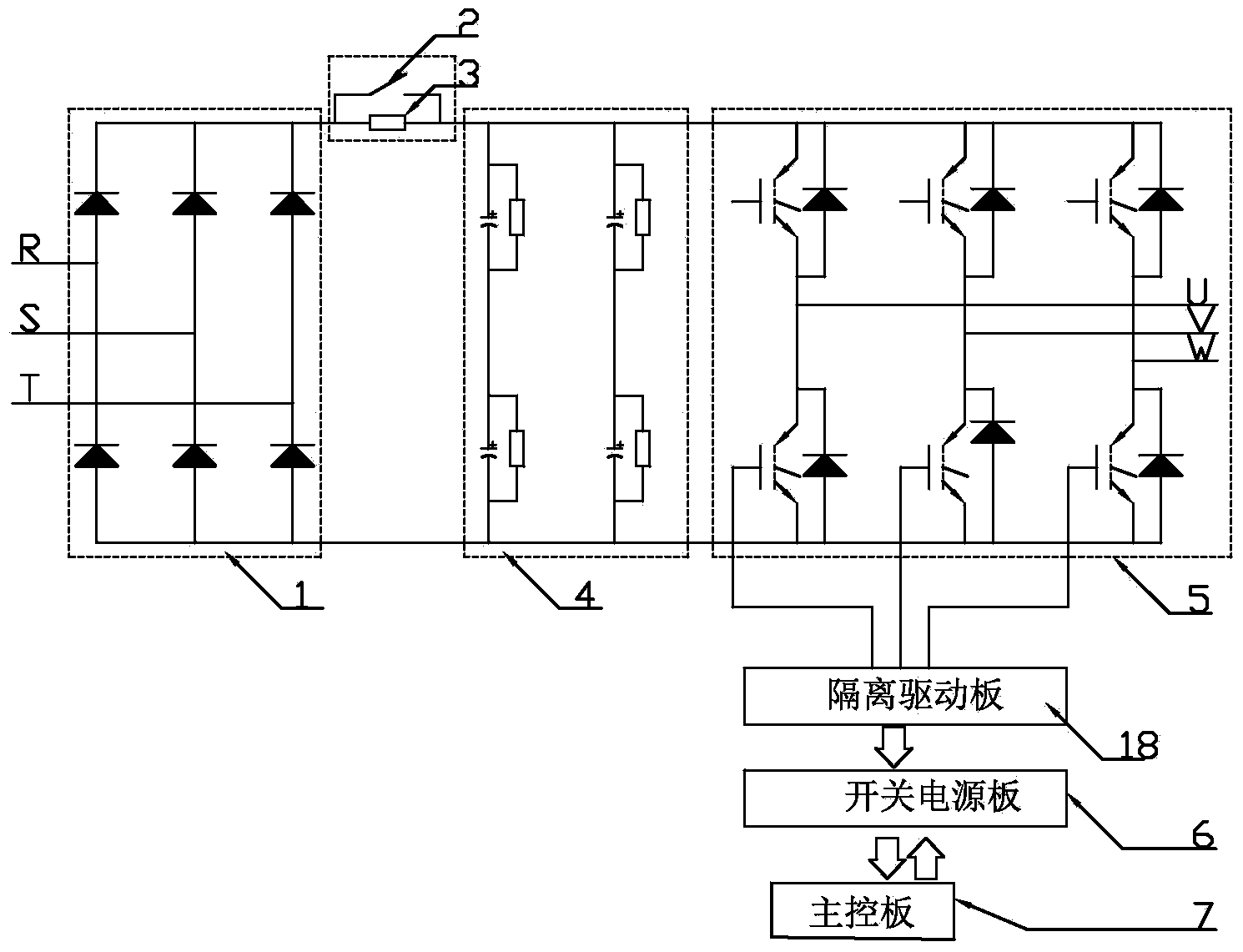 Four-quadrant frequency converter