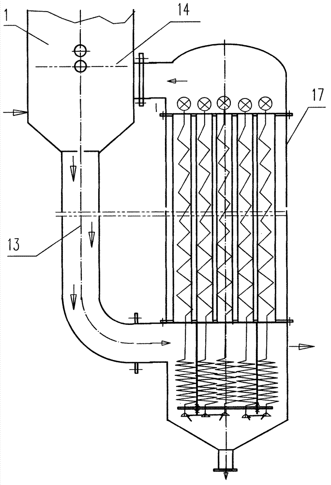 Undulating flow reciprocating screw vibrating cleaning type natural circulating evaporator