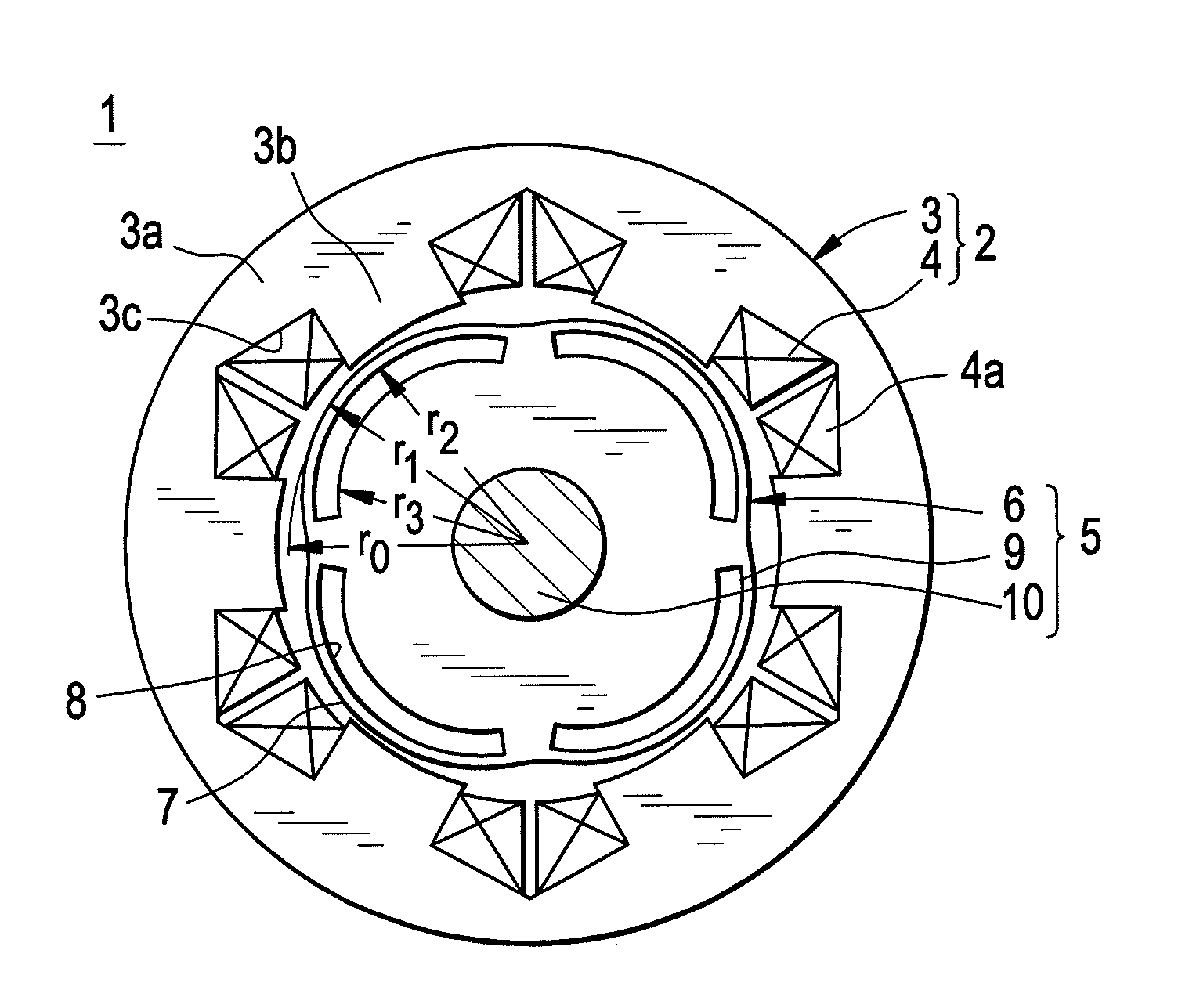 Embedded permanent magnet electric motor