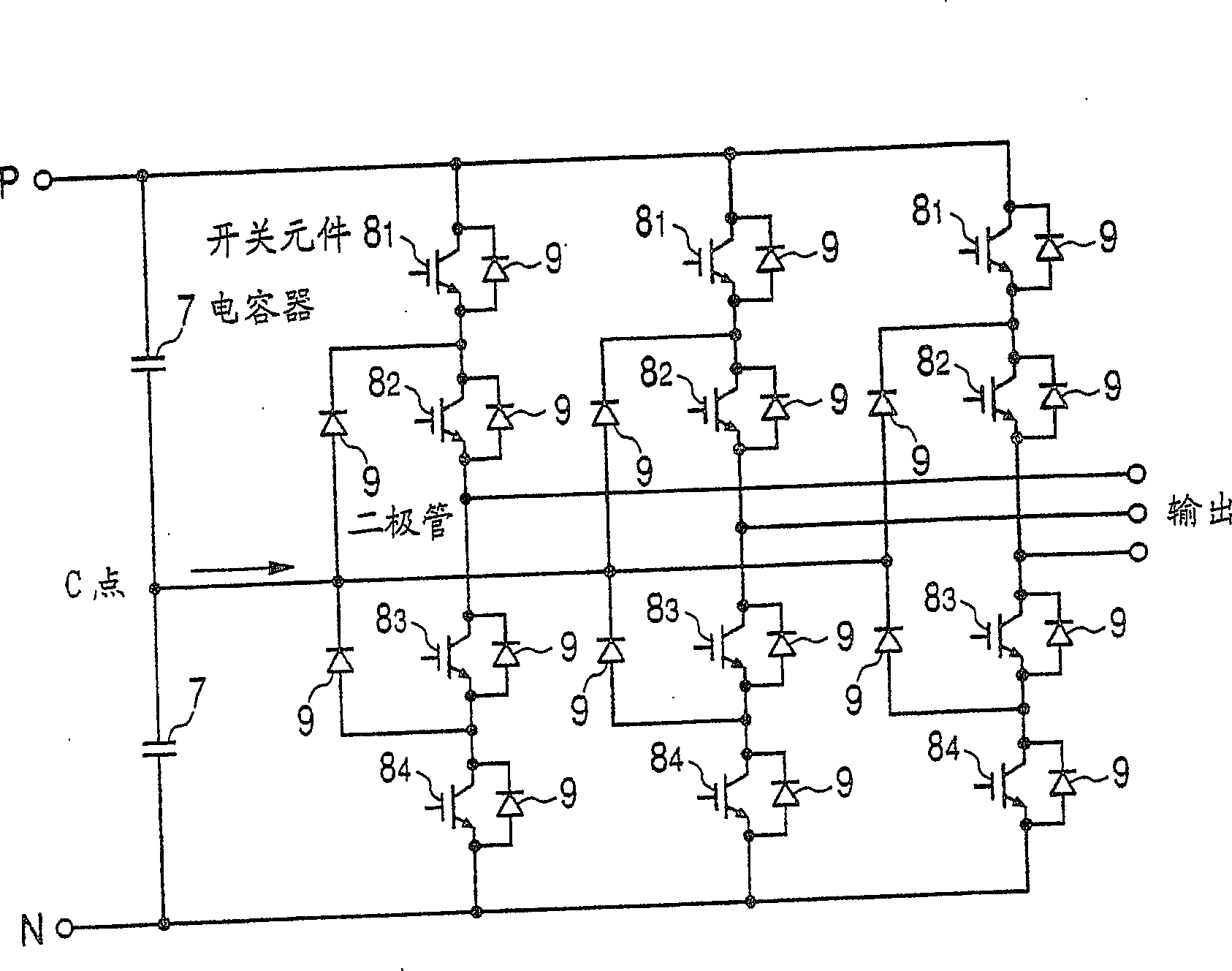 Neutral point voltage controller