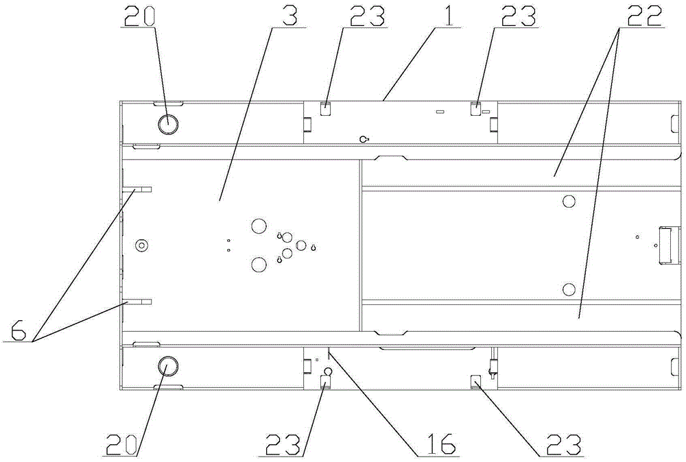 Welding chassis structure of aerial work platform vehicle