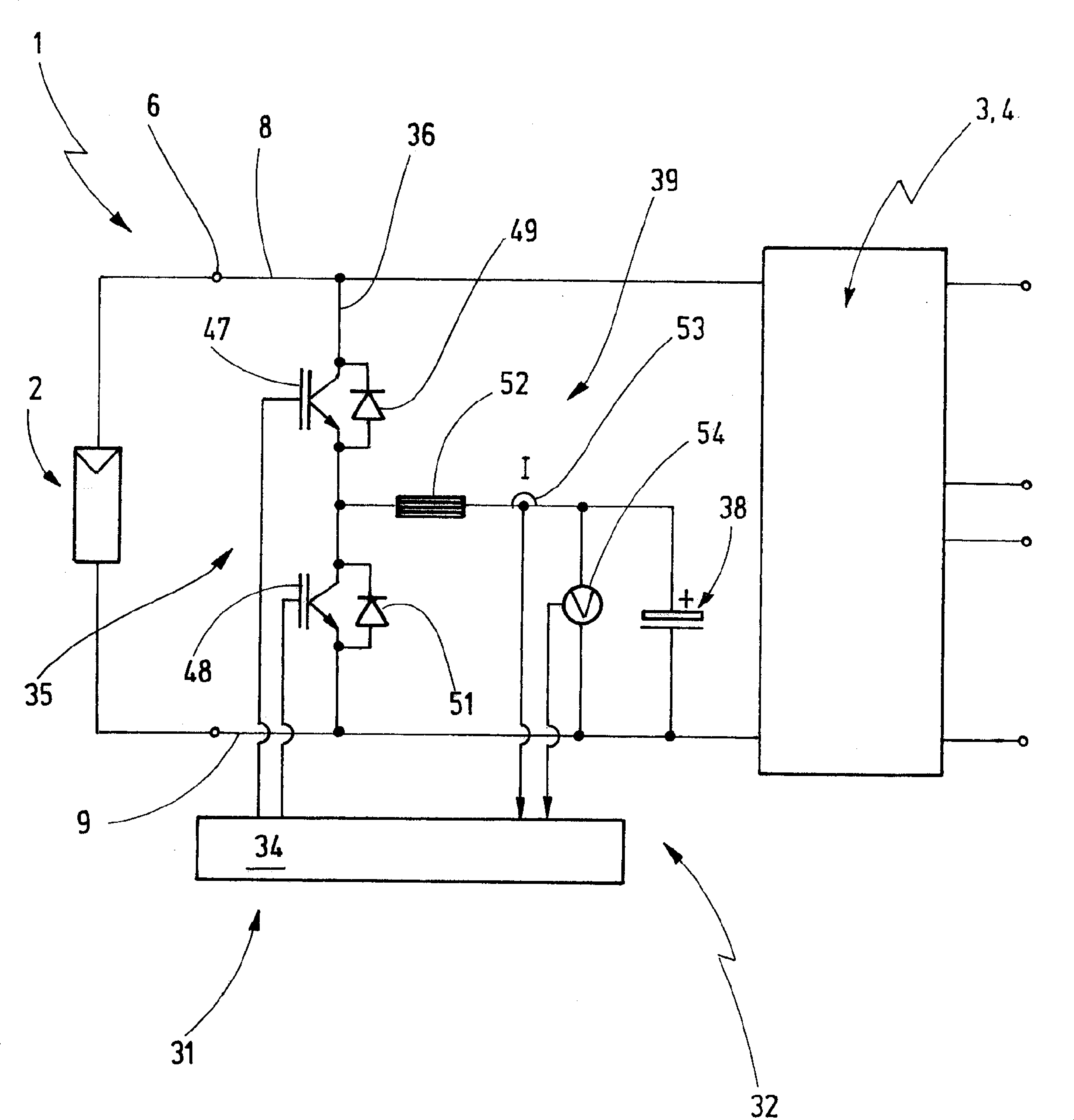 Solar inverter for an extended insolation value range and operating method