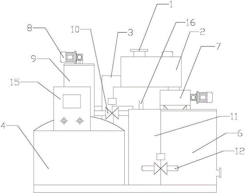 Device for treating catering oil-water with ionized oxygen