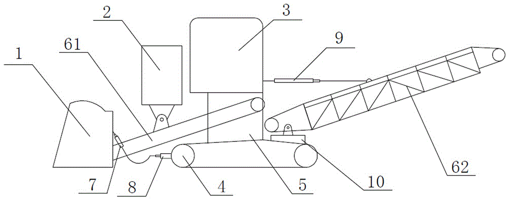 Bulk material gathering device, bulk material loading machine and loading method