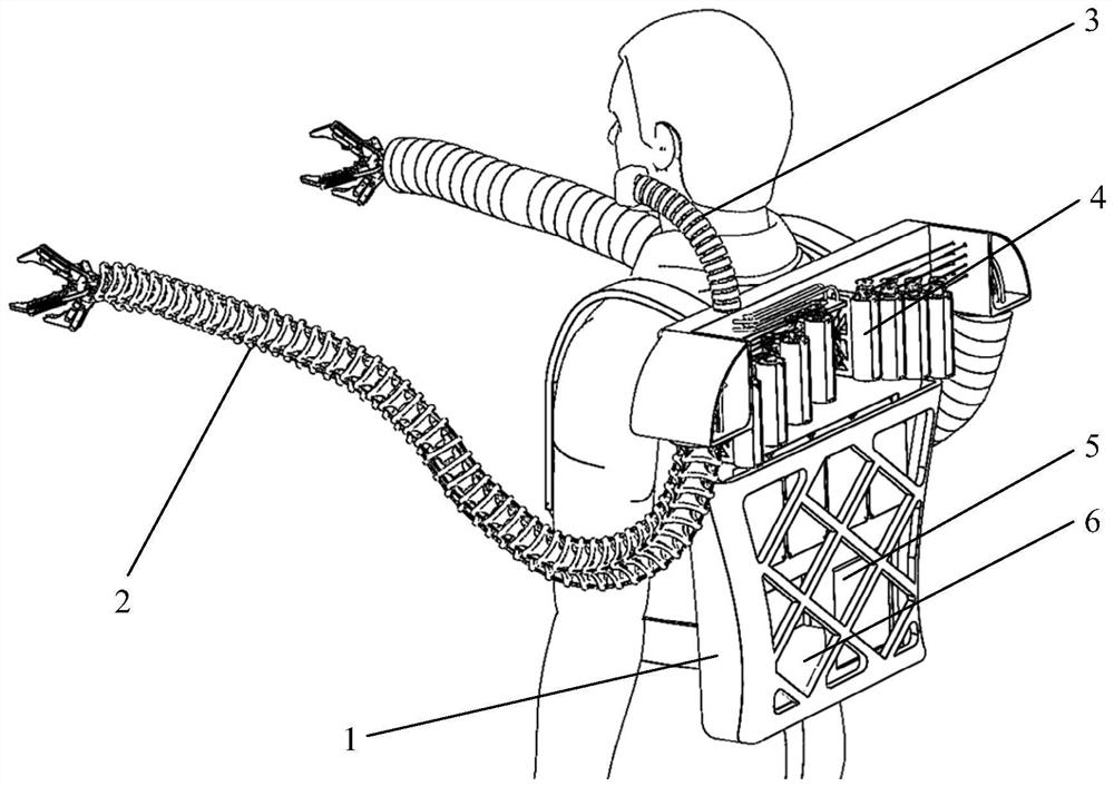 Wearable continuous flexible outer limb robot working in narrow space