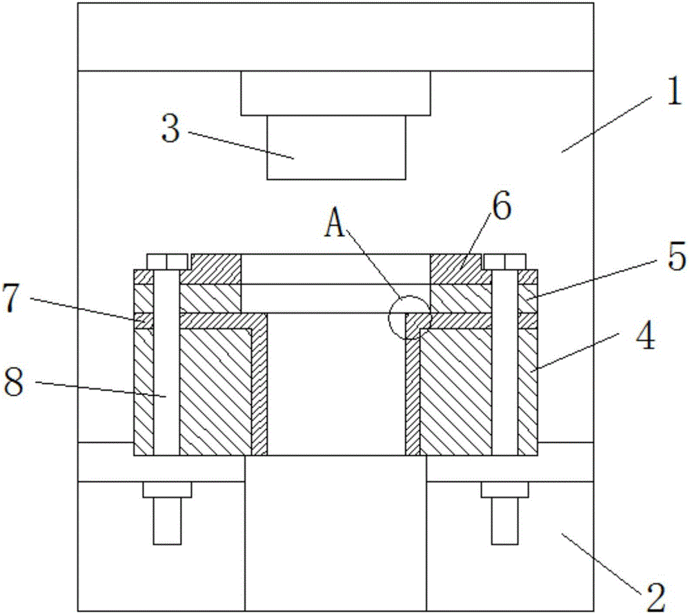 Cold-work die facilitating heat dissipation