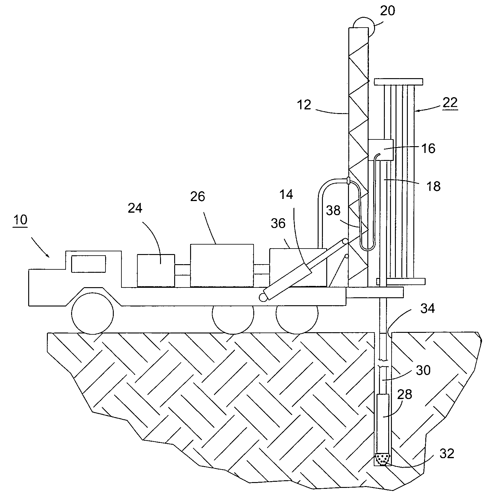 Earth drilling rig having electronically controlled air compressor