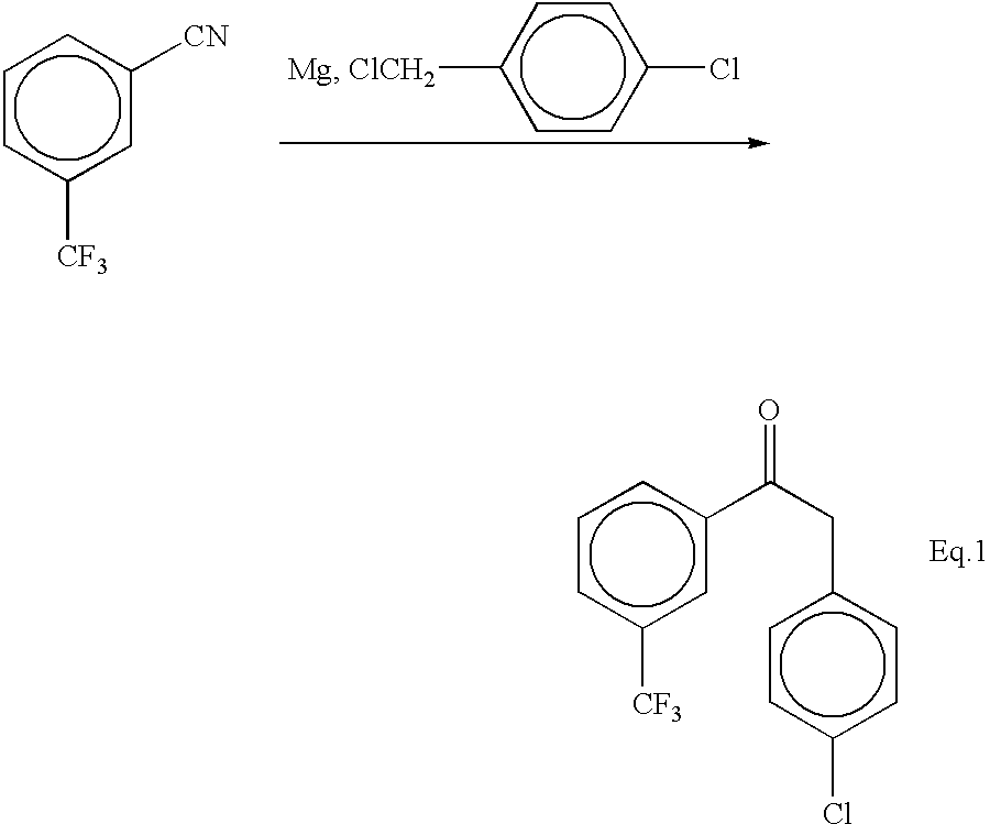 Process for the synthesis of alkoxyalkyl (trifluormethylphenyl) methanones