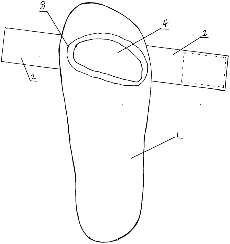 A kind of sock sole for treating toe tendon fasciitis and its preparation process
