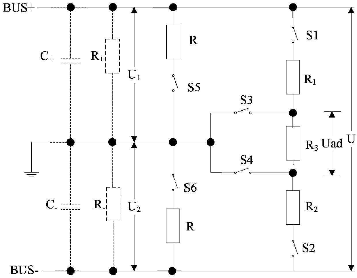 Switching type insulation monitoring error self-adapting method based on voltage prediction