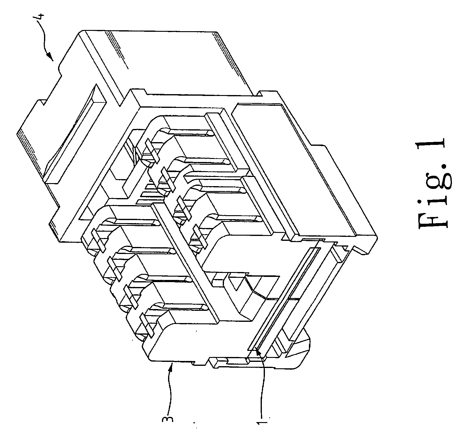 Assembled structure of a connector