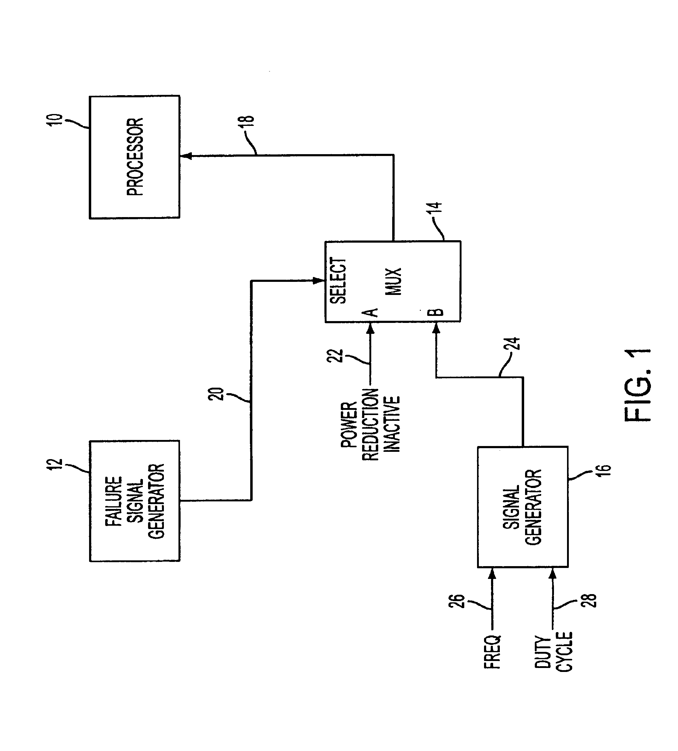 Apparatus, method and computer system for reducing power consumption of a processor or processors upon occurrence of a failure condition affecting the processor or processors