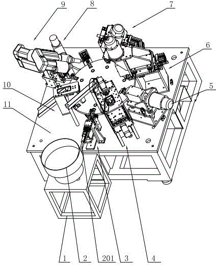 A lock cylinder automatic processing device