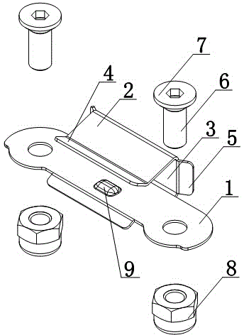 Two-way type fastener for abutting joint of connecting plates