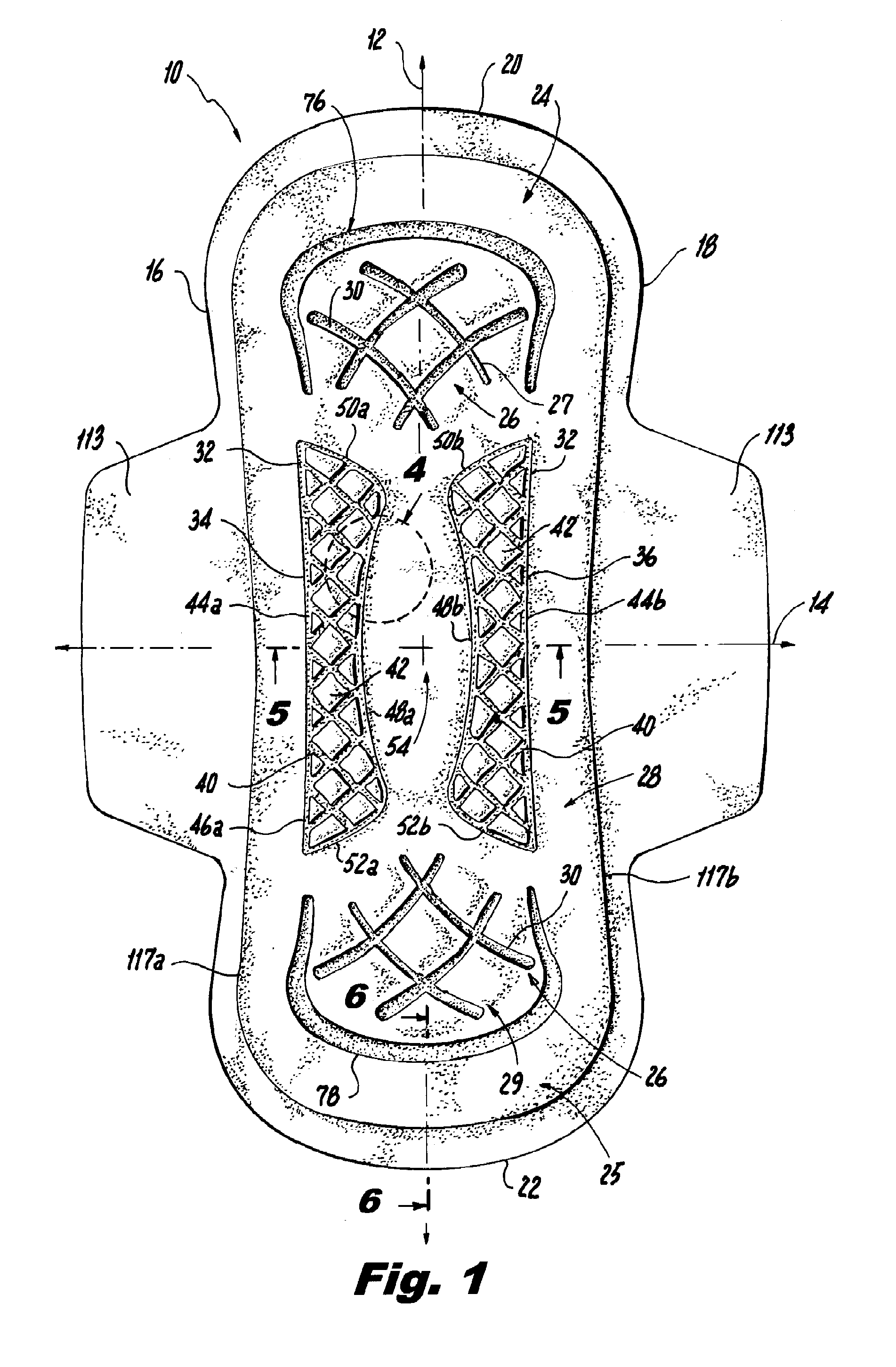 Sanitary napkin including body-facing protrusions for preventing side leakage and obliquely arranged embossed channels