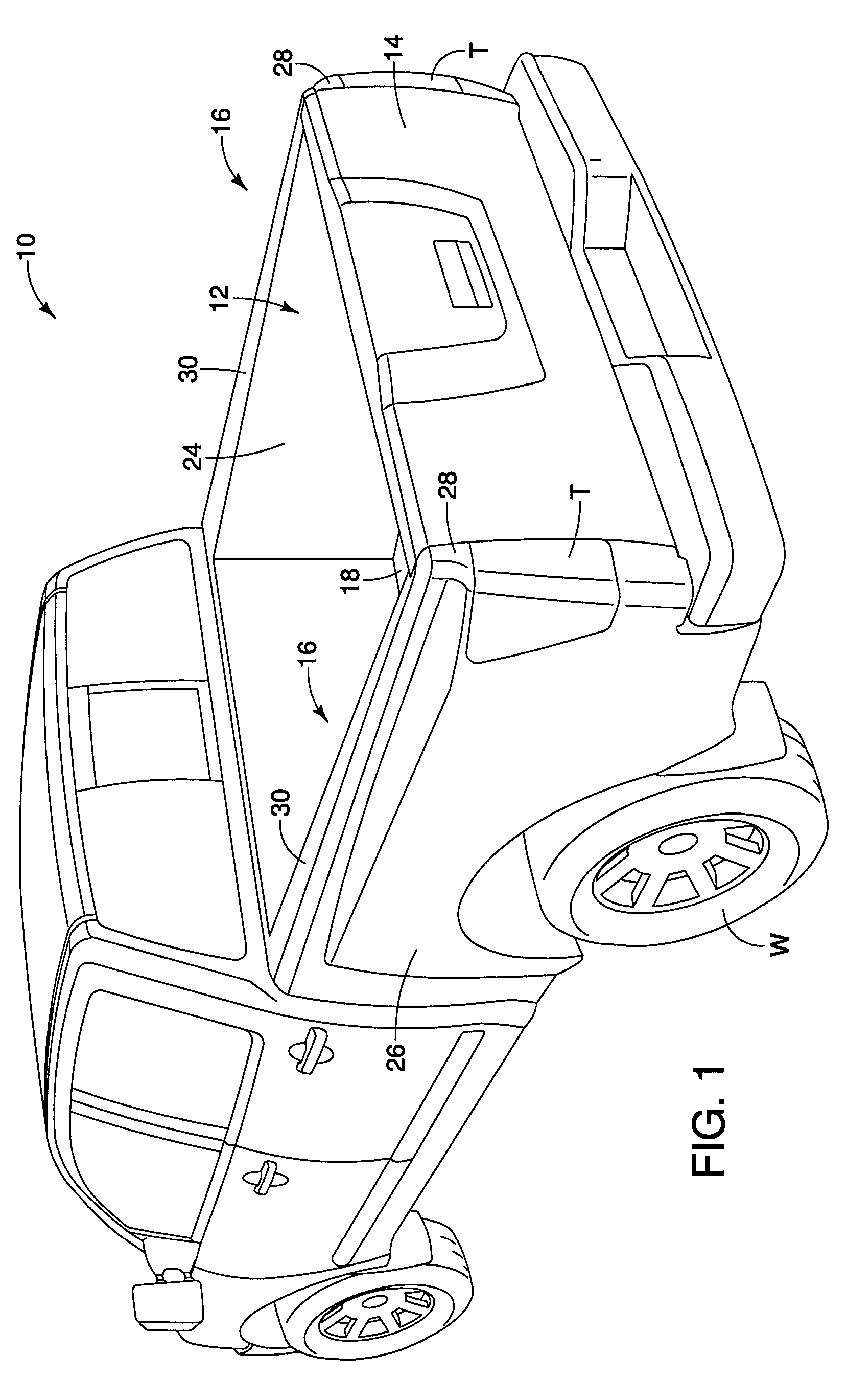 Vehicle cargo sidewall structure
