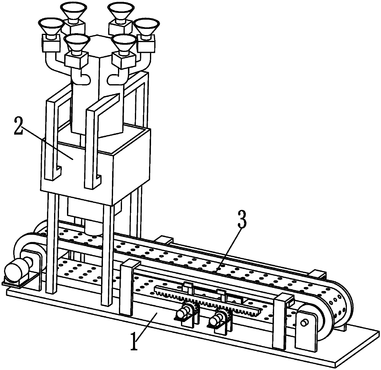 A feed ingredient conveying and processing robot